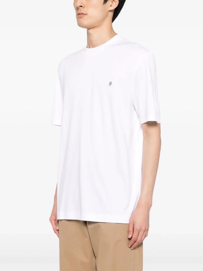 Hugo Boss Katoenen T-shirt met geborduurd logo White Heren - Foto 8