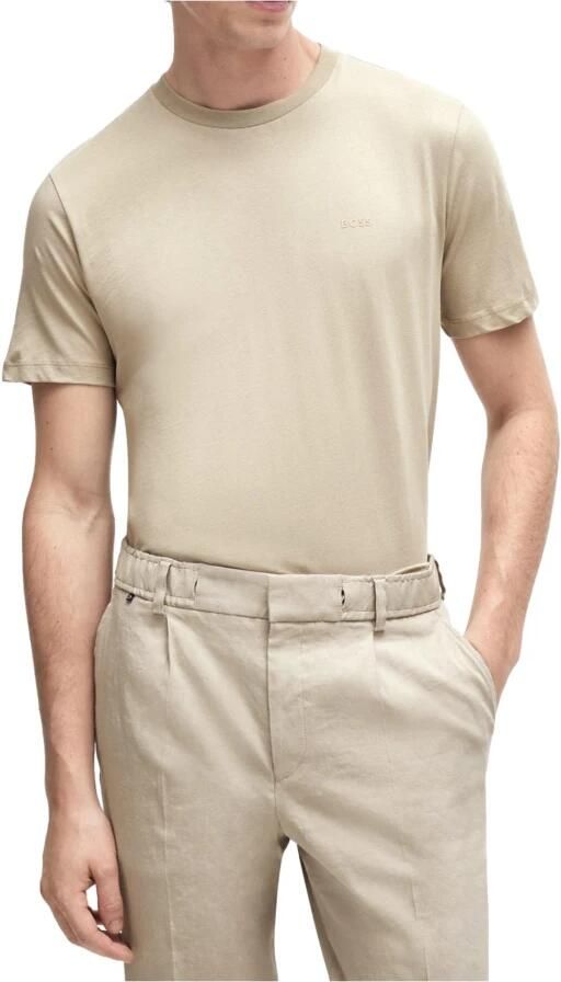 Hugo Boss Katoenen T-shirt met Rubberen Logo Thompson White Heren - Foto 3