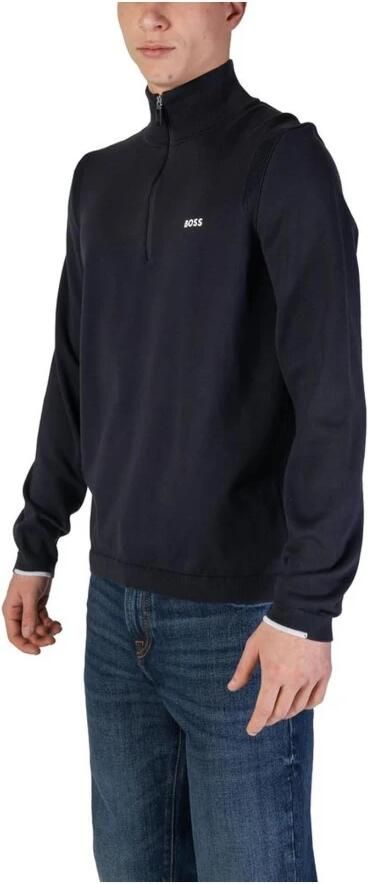 Hugo Boss Blauwe Katoenen Vest Herfst Winter Collectie Blue Heren - Foto 2