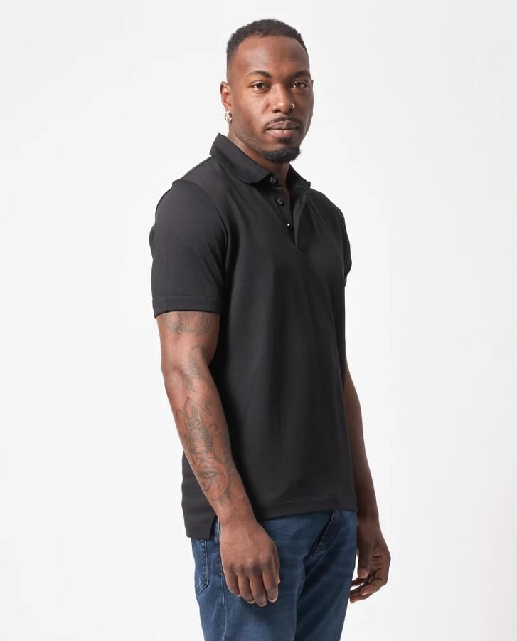 Boss Slim fit poloshirt met labeldetail model 'Press' - Foto 2