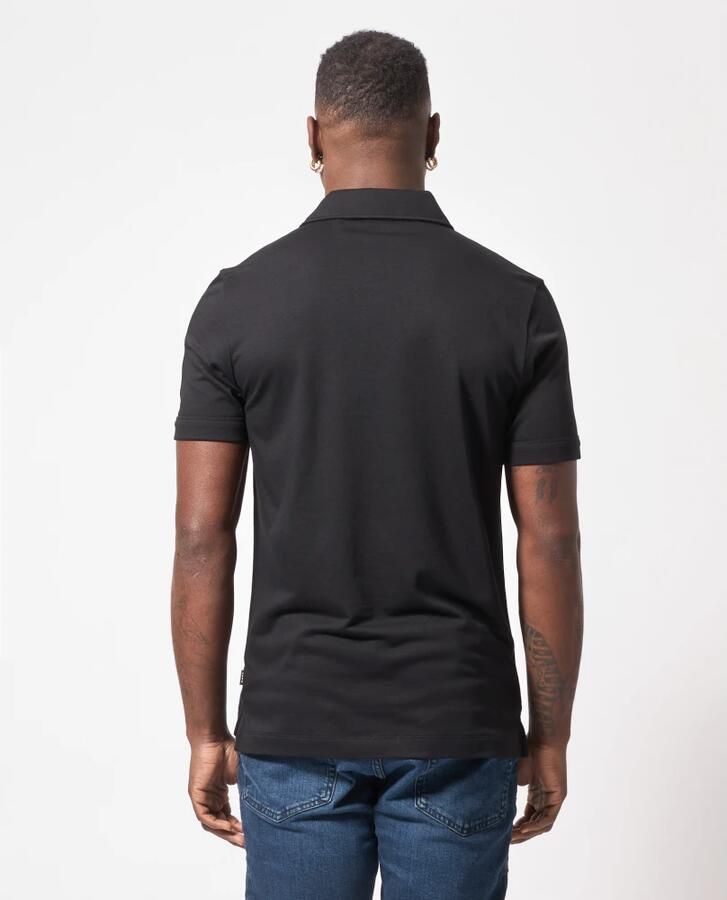 Boss Slim fit poloshirt met labeldetail model 'Press' - Foto 4