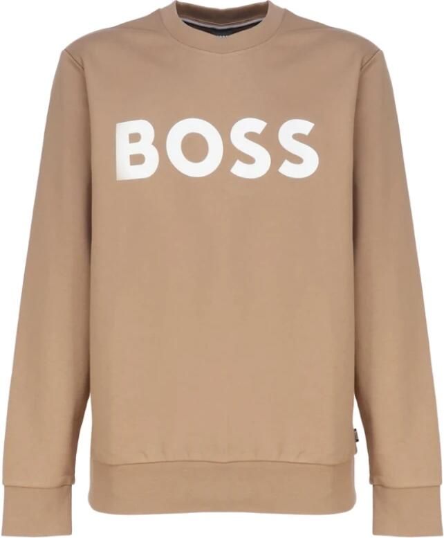 Boss Heren Biologisch Katoen Kameelbruine Sweatshirt Beige Heren - Foto 3