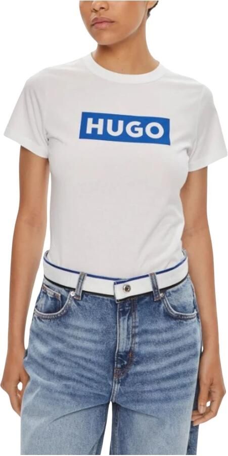 HUGO Blue T-shirt CLASSIC TEE met ronde hals logoprint - Foto 6
