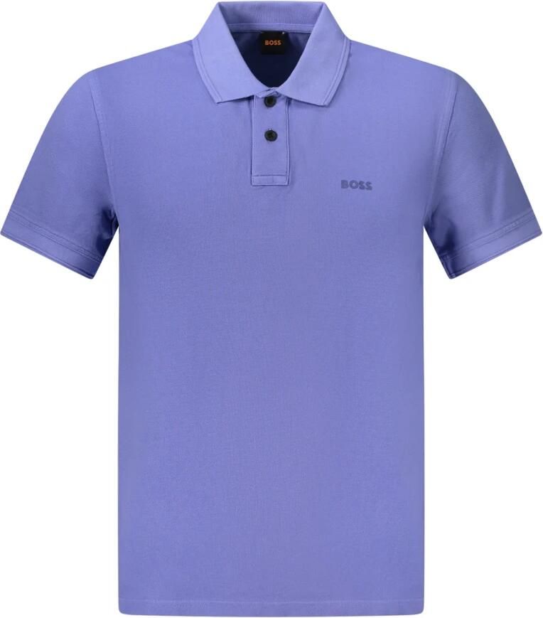 Hugo Boss Blauw Polo met Korte Mouwen en Logo Blue Heren