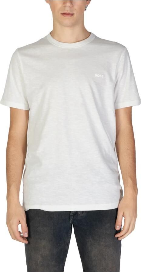 Hugo Boss Heren Lente Zomer Katoenen T-Shirt White Heren