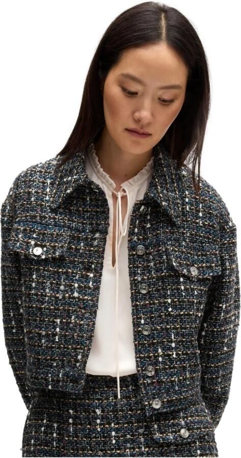 Hugo Boss Blouson in Tweed-Optik met Glitterdraad Multicolor Dames - Foto 5