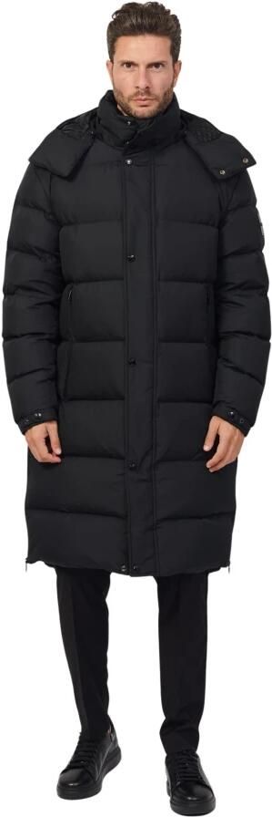 Hugo Boss Lange Herenjas Relaxte Pasvorm Afneembare Capuchon Zwart Black Heren - Foto 5