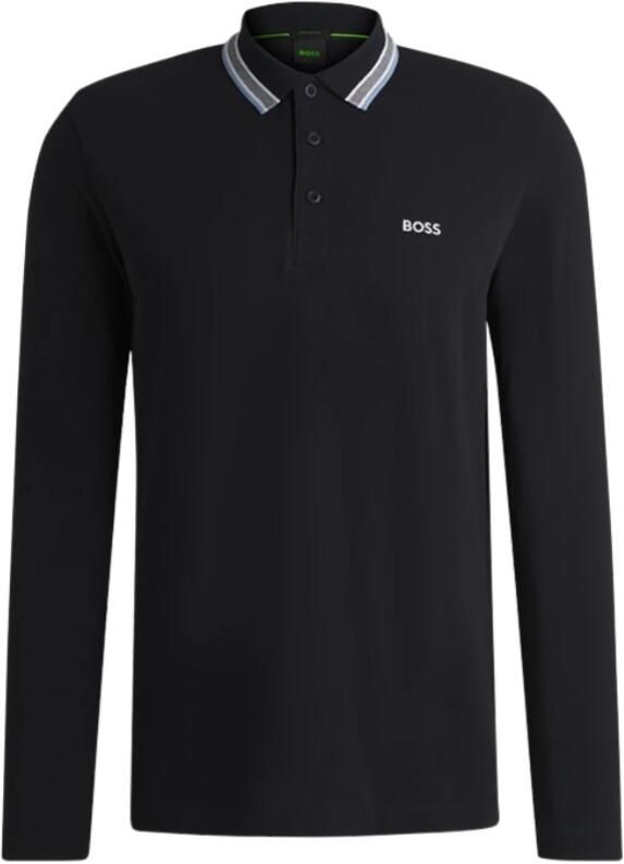BOSS Green Regular fit poloshirt met labelstitching - Foto 3