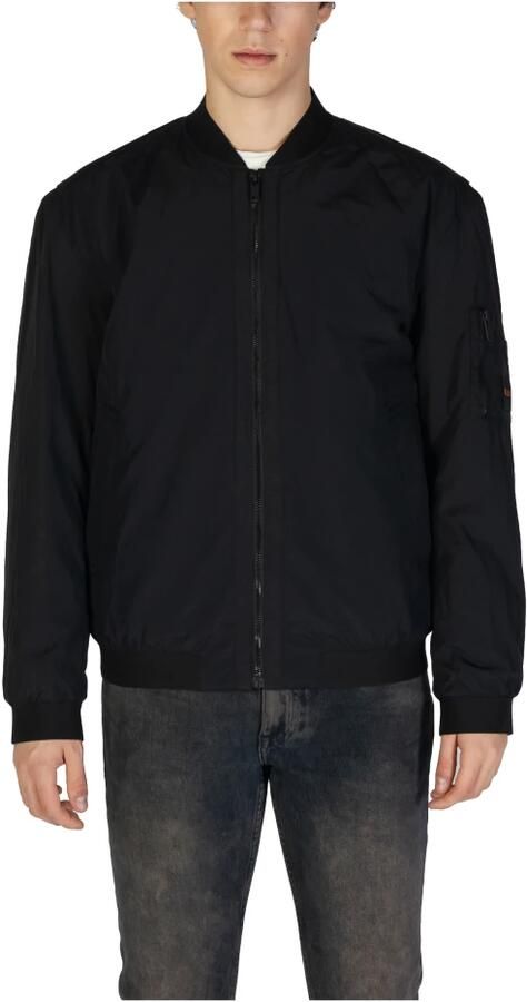 Hugo Boss Zwarte Zip-Up Jas Lente Zomer Effen Black Heren - Foto 4