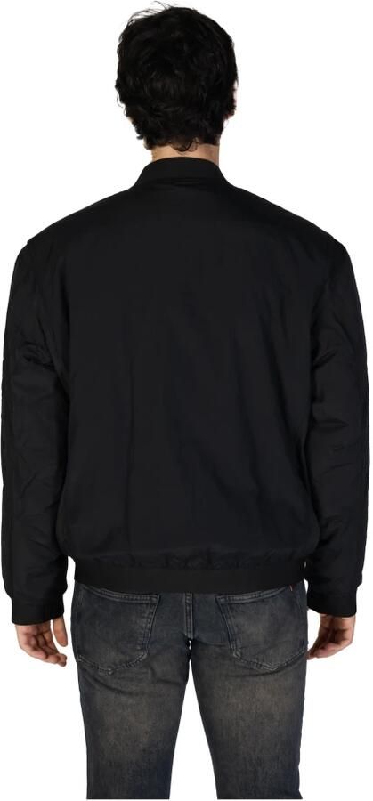 Hugo Boss Zwarte Zip-Up Jas Lente Zomer Effen Black Heren - Foto 3
