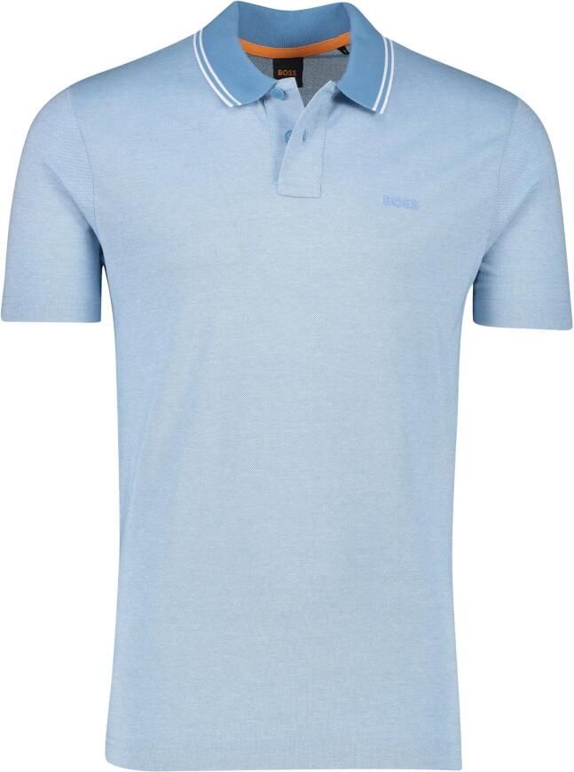 Hugo Boss Lichtblauw poloshirt met korte mouw Blue Heren