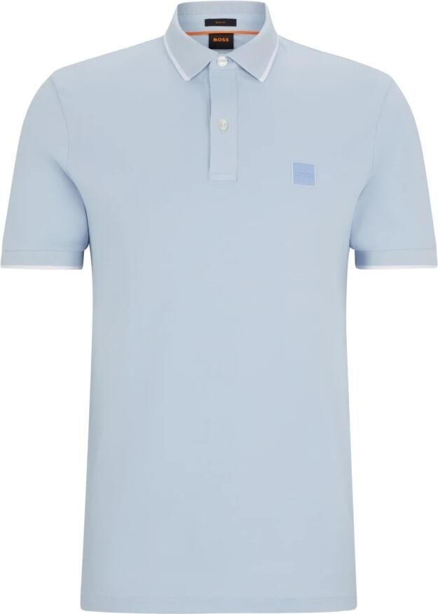 Hugo Boss Lichtblauwe polo met korte mouwen Blue Heren