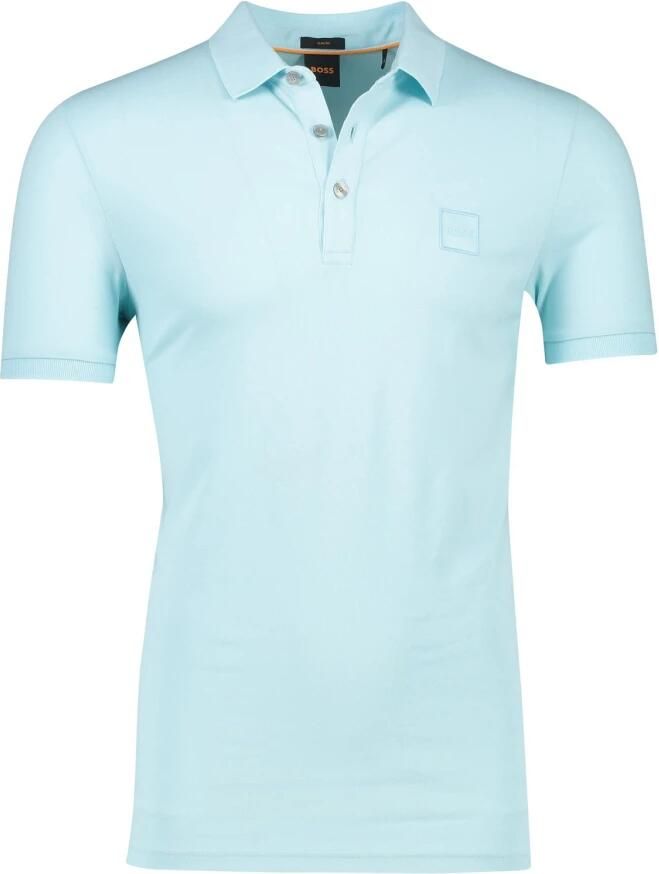 Hugo Boss orange polo slim fit lichtblauw effen passenger - Foto 2