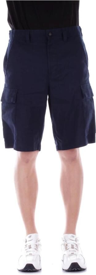 Boss Orange Regular fit linnen korte broek met cargozakken model 'Sisla' - Foto 6