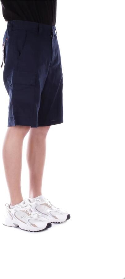 Boss Orange Regular fit linnen korte broek met cargozakken model 'Sisla'