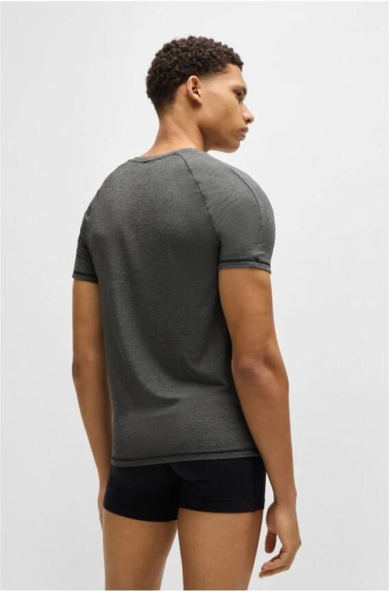 Boss T-shirt met labelprint en ronde hals - Foto 2