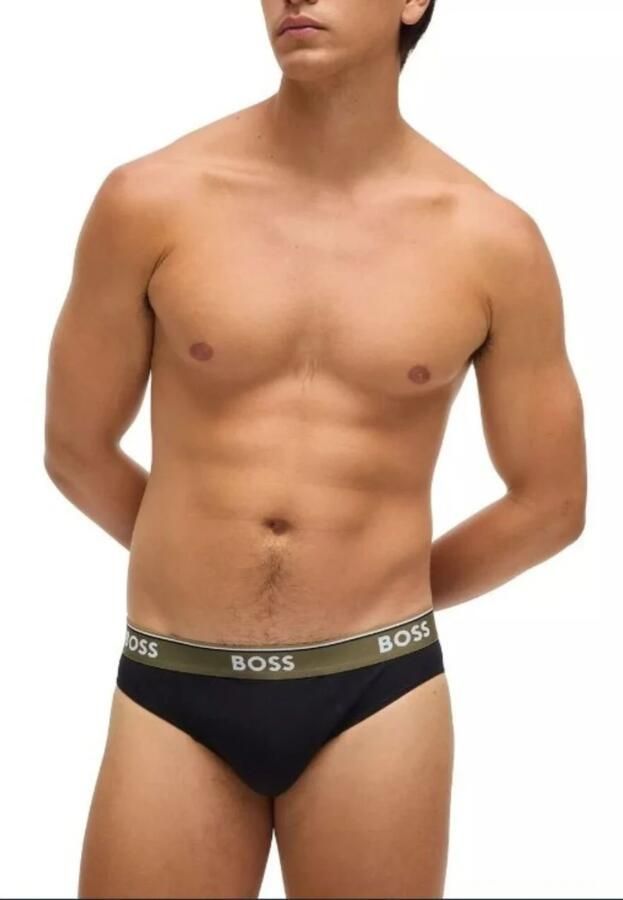 Boss Slip met elastische band met label in een set van 3 stuks model 'Power'