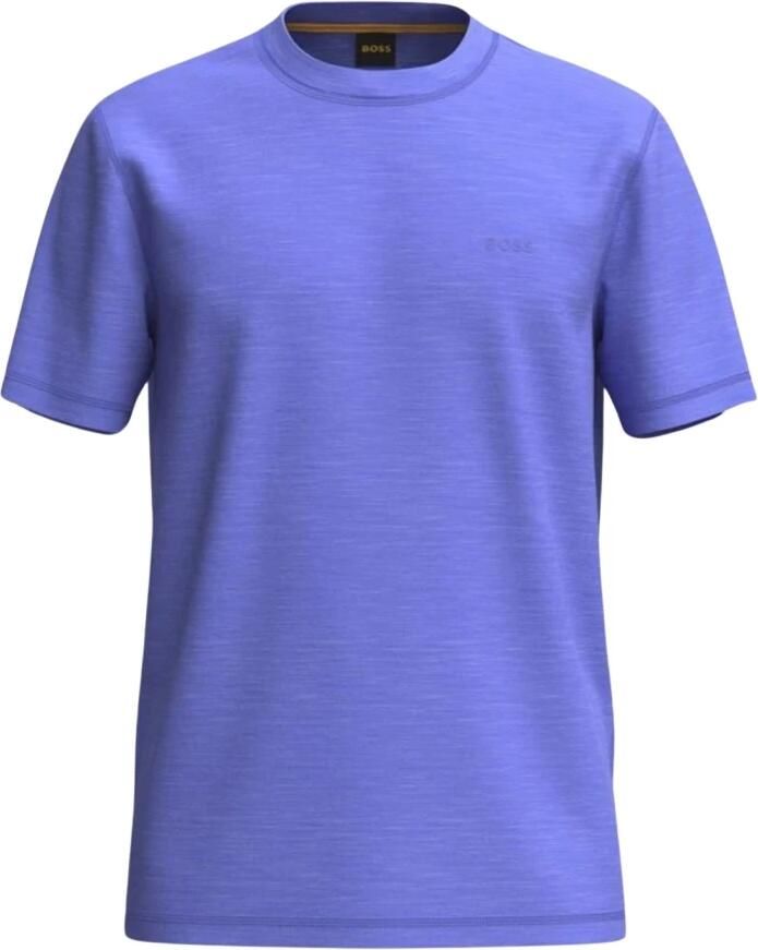 Hugo Boss Blauw katoenen heren T-shirt met ronde hals Blue Heren - Foto 2