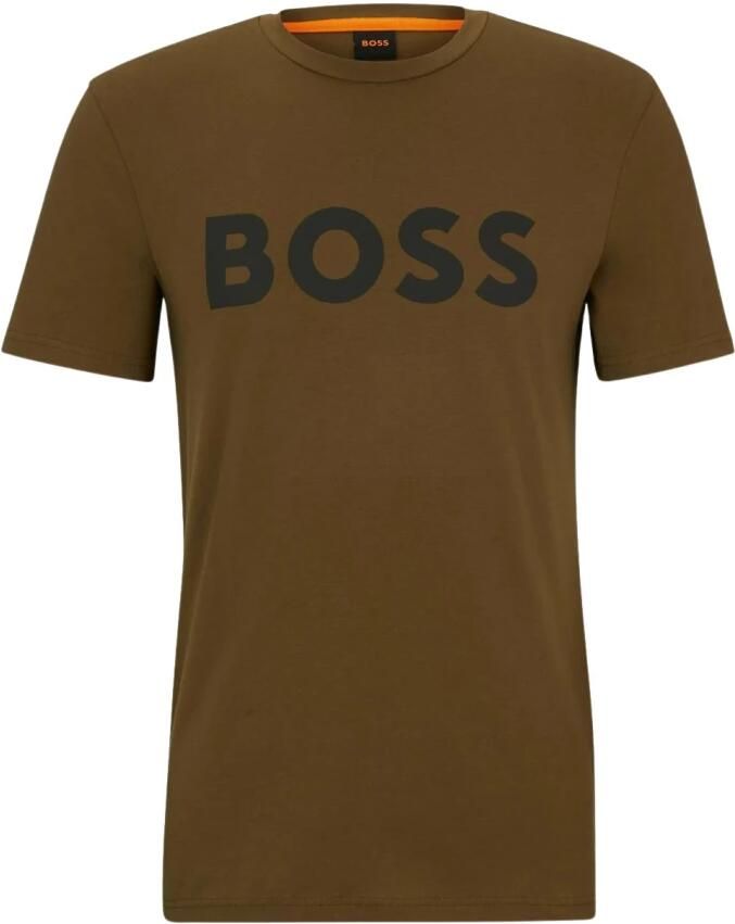 Hugo Boss Minimalistische Katoenen T-shirt Collectie Brown Heren