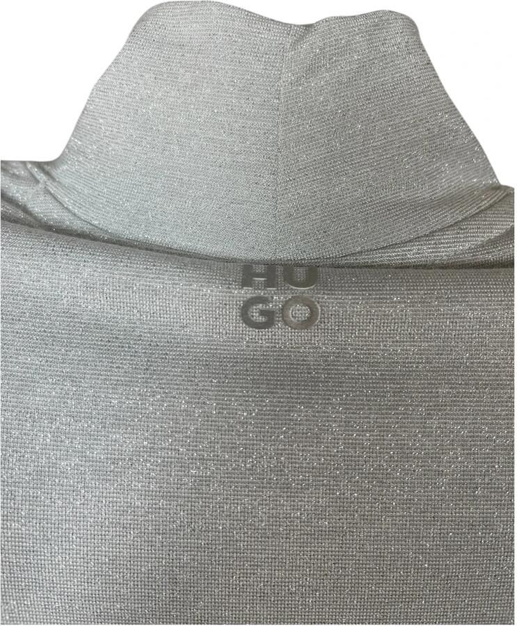 HUGO Slim fit shirt met lange mouwen en opstaande kraag model 'Delaina'