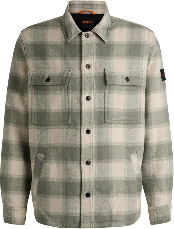 Boss Orange Regular fit overhemdjack met strookzakken model 'Lassie'