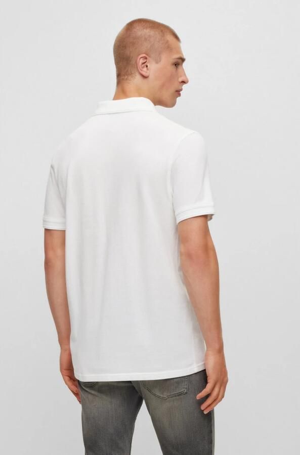 Boss Orange Slim fit poloshirt met labelprint model 'Prime' - Foto 4