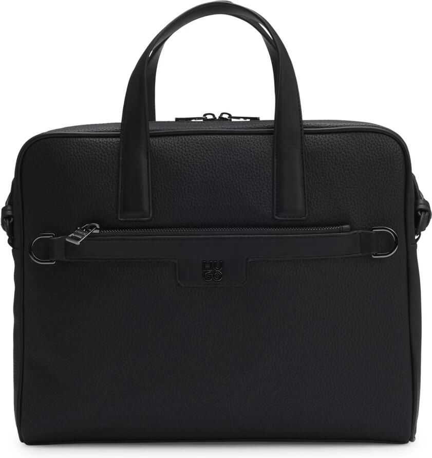 Hugo Boss Moderne documentenmap met Stack-logo Black Heren