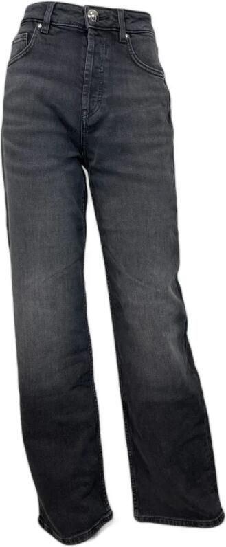 Hugo Boss Moderne Zwarte Jeans Rechte Pasvorm Hoge Taille Black Dames - Foto 4