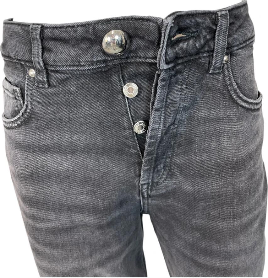 Hugo Boss Moderne Zwarte Jeans Rechte Pasvorm Hoge Taille Black Dames