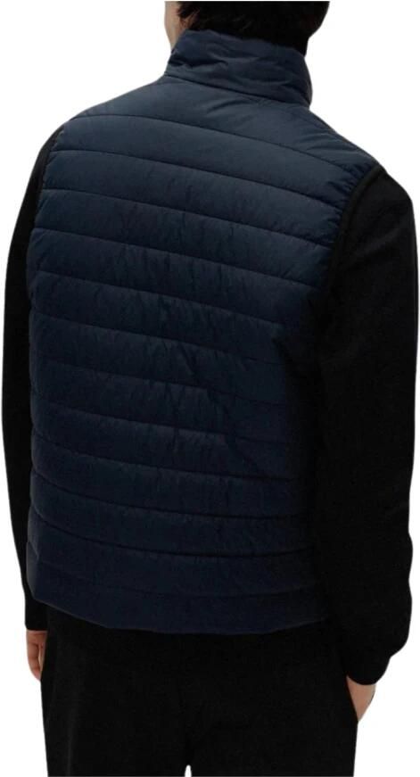 Hugo Boss Donkerblauwe Gewatteerde Jas Blue Heren