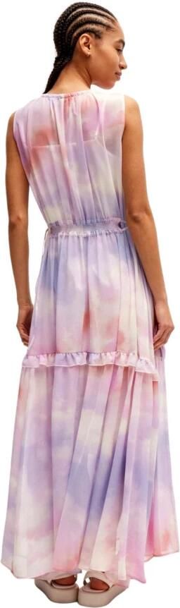 Hugo Boss Mouwloze Maxi Jurk met Print en Ruches Multicolor Dames - Foto 4