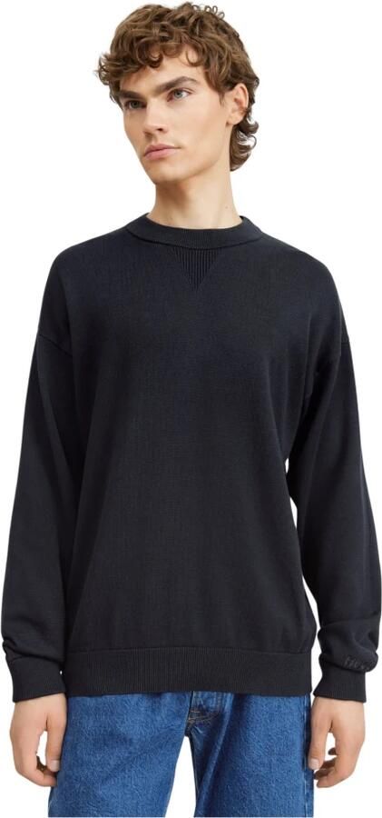 Hugo Boss Navy Blue Sweater Klassieke Stijl Blue Heren