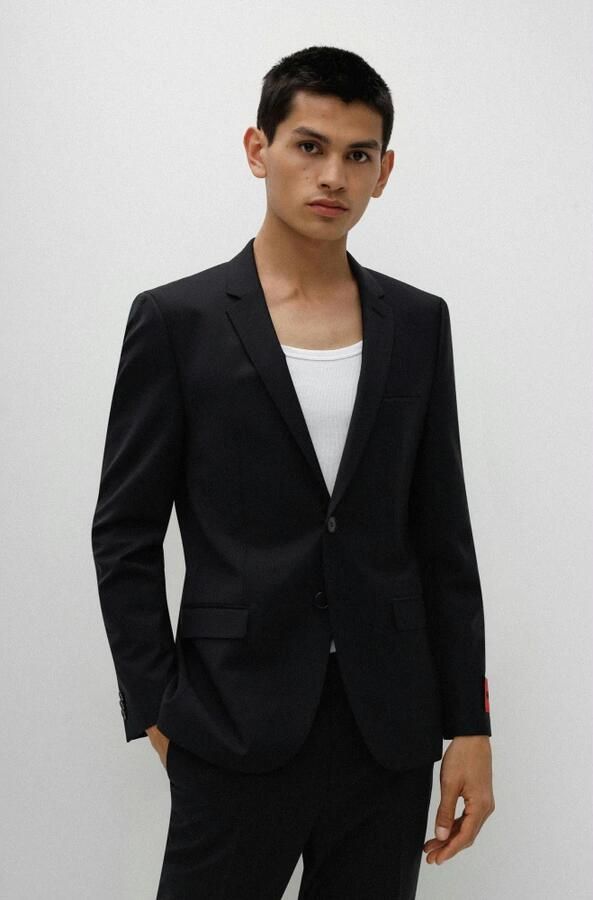 Hugo Boss Op Maat Gemaakte Bi-Stretch Formele Blazer Black Heren