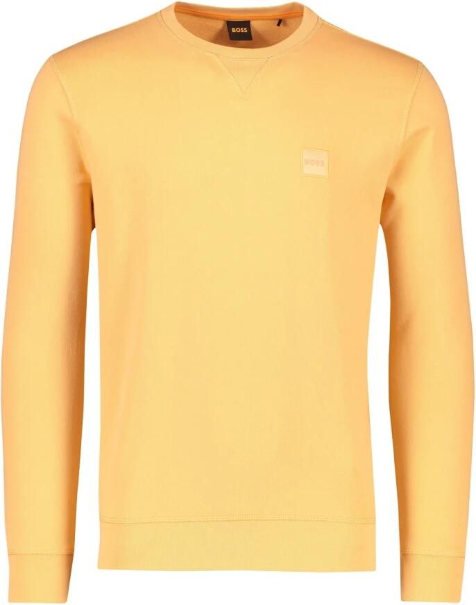 Hugo Boss Oranje Sweatshirt Lange Mouw Logo Katoen Orange Heren