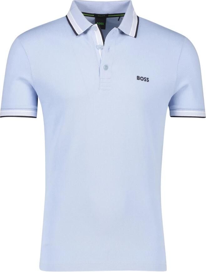 BOSS Green Regular fit poloshirt met labelstitching model 'Paddy' - Foto 4