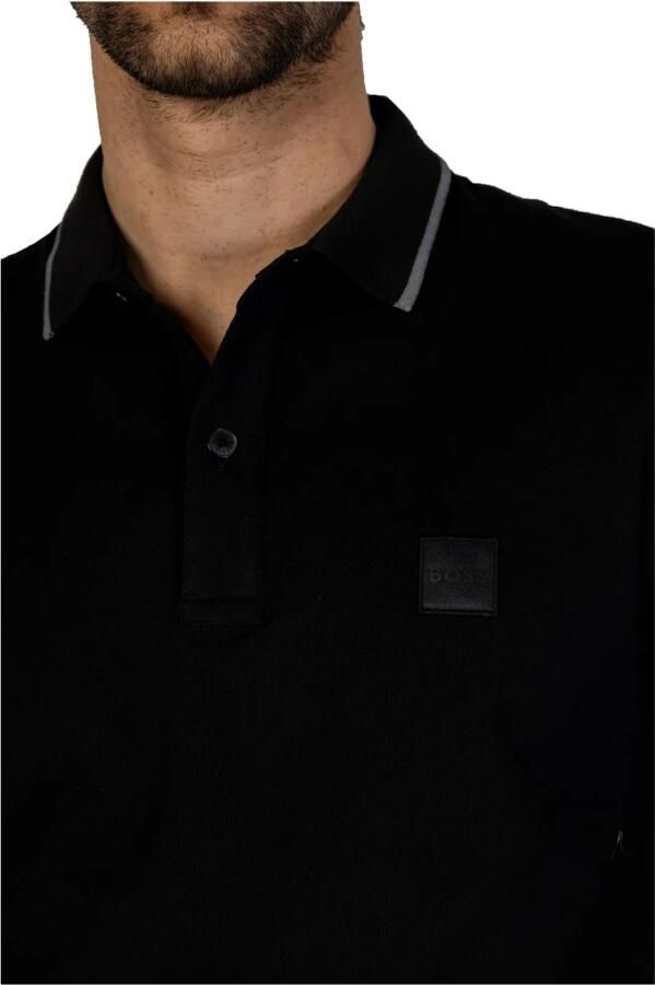 Boss Polo Shirt Korte Mouw Slim Fit Passertip Polo Shirt Black - Foto 9