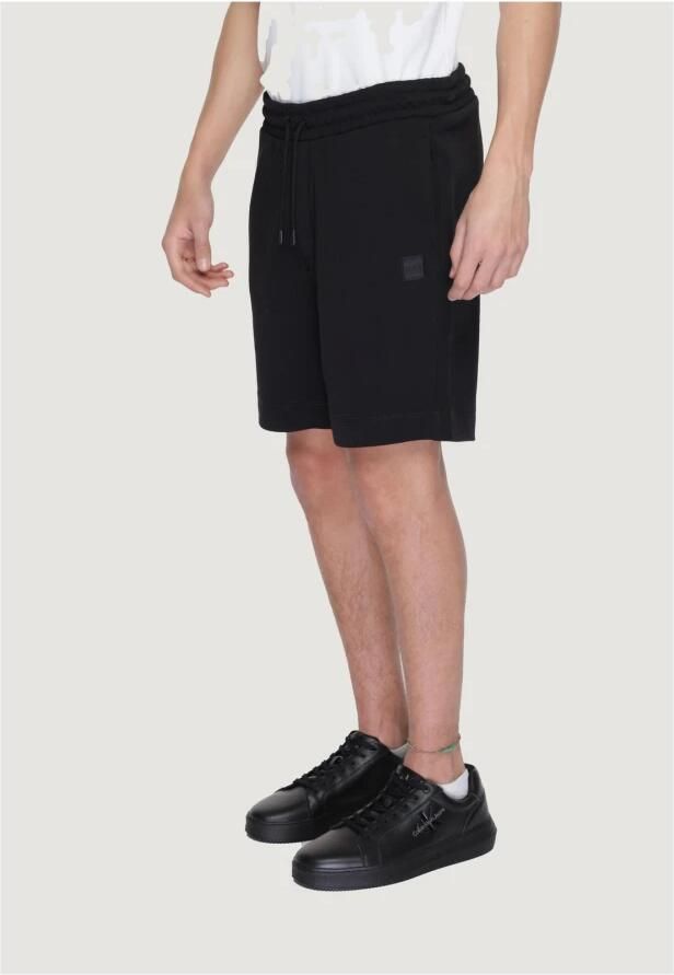 Hugo Boss Stijlvolle zwarte shorts met vetersluiting en zakken Black Heren - Foto 2