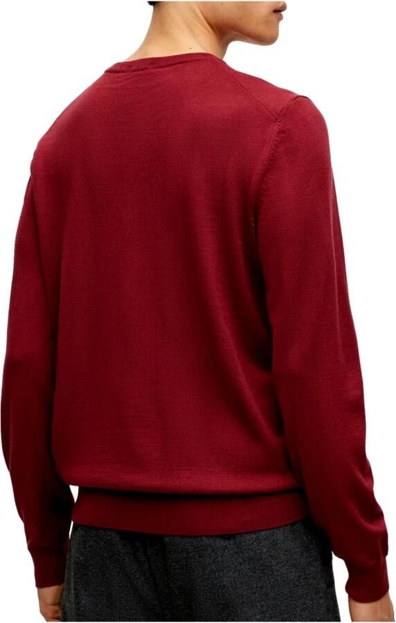 Hugo Boss Regular Fit Herentrui van Wol in Donkerrood Rood Heren - Foto 2