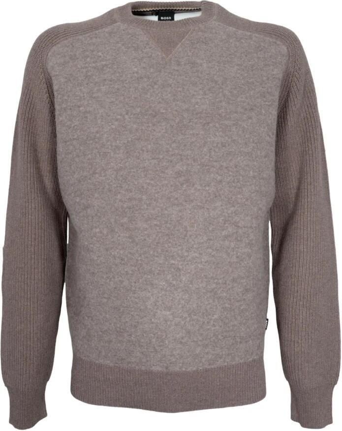 Hugo Boss Regular Fit Hybride Trui met Geribbelde Manchetten Brown Heren - Foto 4