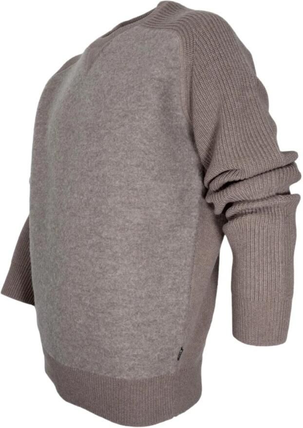 Hugo Boss Regular Fit Hybride Trui met Geribbelde Manchetten Brown Heren - Foto 3