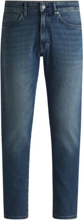 Hugo Boss Regular Fit Jeans 5-Pocket Stijl Taps toelopende pijp Medium blauw Blue Heren - Foto 7