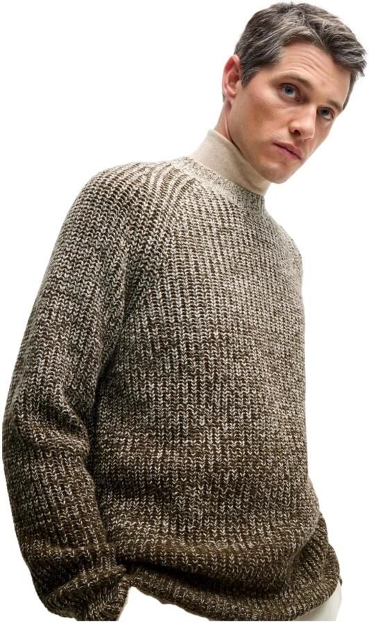 Hugo Boss Regular Fit Multicolor Trui Degrade Gray Heren