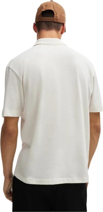 HUGO Dangula Centre Polo Shirt White- Heren White