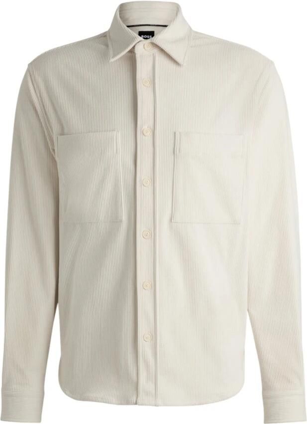 Hugo Boss Ribfluwelen overhemd met Kent-kraag White Heren - Foto 6