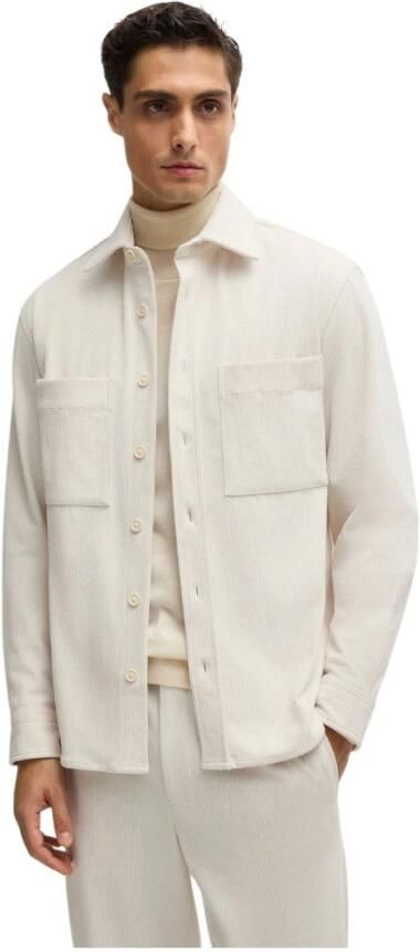 Hugo Boss Ribfluwelen overhemd met Kent-kraag White Heren - Foto 3