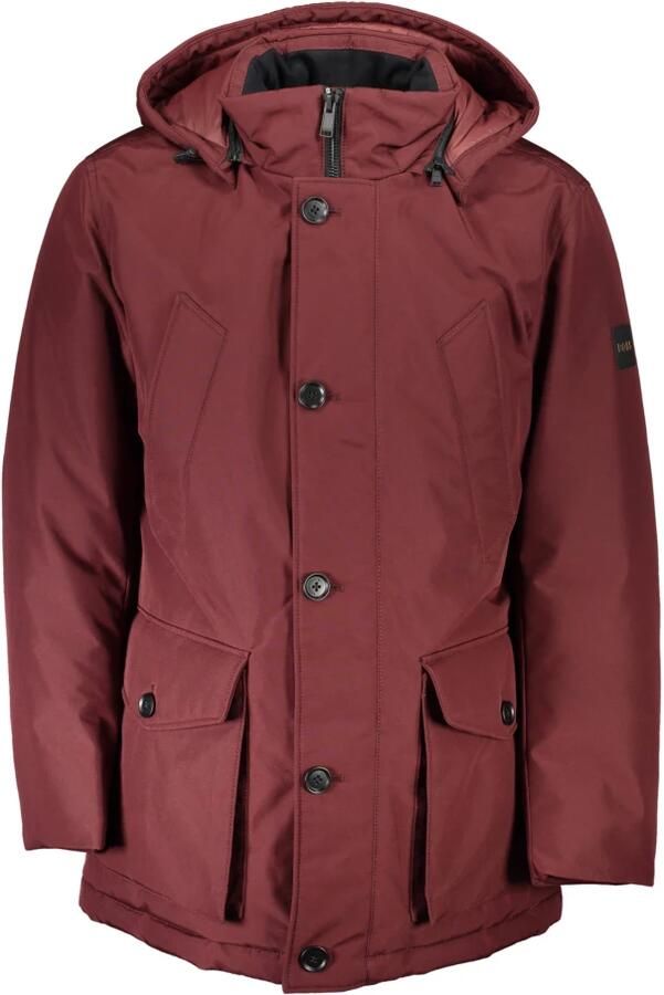 Hugo Boss Rode Herenjas met Afneembare Capuchon Red Heren