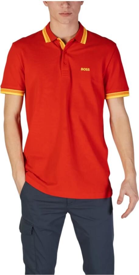 Hugo Boss Katoenen polo met korte mouwen Red Heren - Foto 3