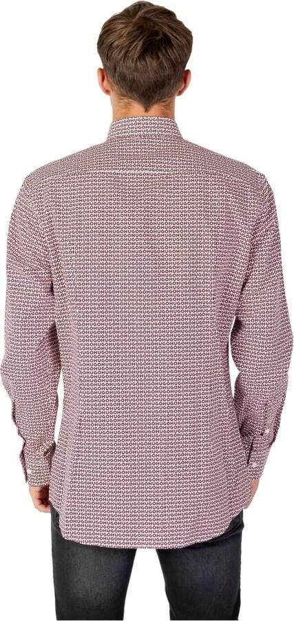 Hugo Boss Rode Print Knoopsluiting Shirt Multicolor Heren - Foto 2