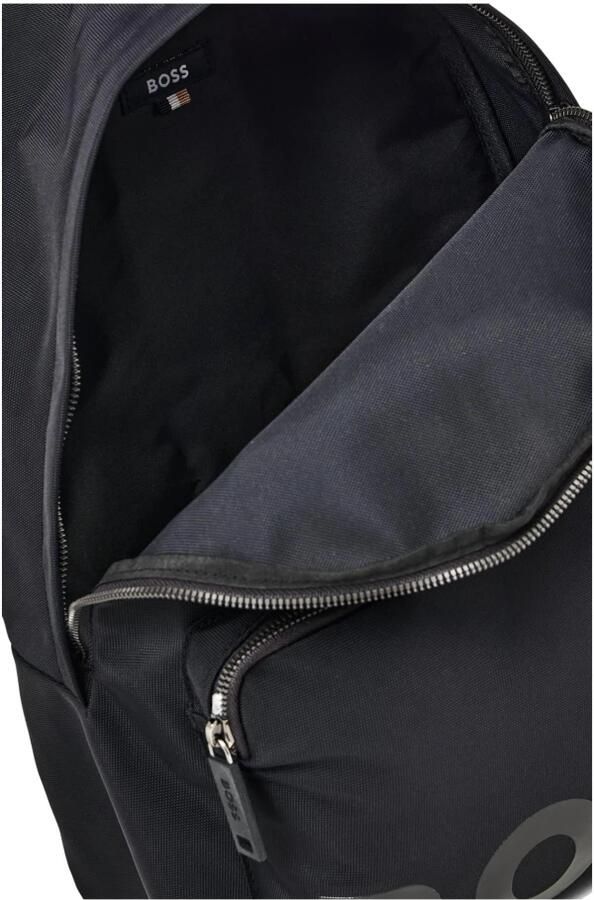 Hugo Boss Zaino in materiale riciclato con esclusiva cinghia a righe Boos Catch_Backpack 50470985 Nero Zwart Heren - Foto 2