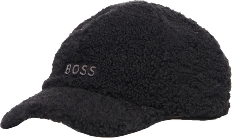 Hugo Boss Shearling Synthetische Pet met Geborduurd Logo Patch Black Heren - Foto 3